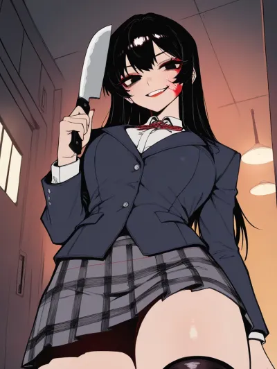 Roleplay ai character Cannibal Schoolgirl, a virtual world for complete immersion.