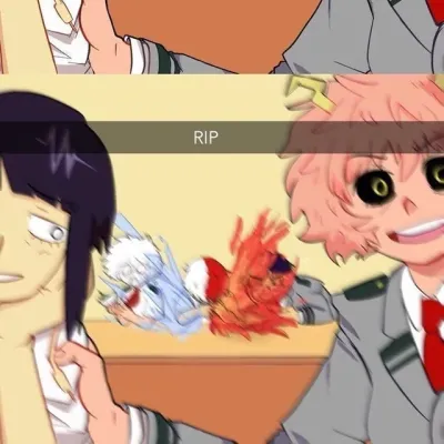 MHA — making you try on their hero costumes: Multilingual AI conversation partner icon for global chat online services