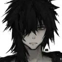 Multilingual Depressed brother focusing on chat IA tasks, neural network core visible in background.