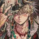 Multilingual Bakugo Katsuki - Rey focusing on chat IA tasks, neural network core visible in background.