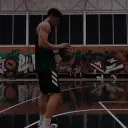 El avatar de Chico del Baloncesto inspirado en la inteligencia artificial del cerebro profundo con funciones de compañero virtual inteligente