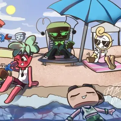 Dandy's World — Pick-Me, BUT at the Beach: DeepBrain AI companion portrait for free online chat and open conversations