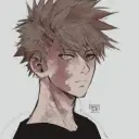 Portrait of a friendly AI chatbot assistant Bakugou with expressive eyes showcasing personality traits