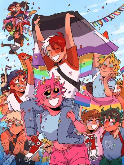 Try free nsfw ai chat with MHA Pride Month V2 - Bi pick-me for unlimited virtual romance