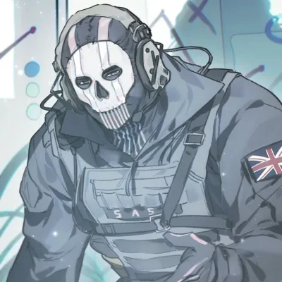 Chat with Simon Ghost Riley, your playful chat AI anime buddy for 1v1 adventures.