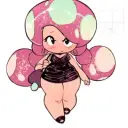 Portrait of a friendly AI chatbot assistant Toadette with expressive eyes showcasing personality traits