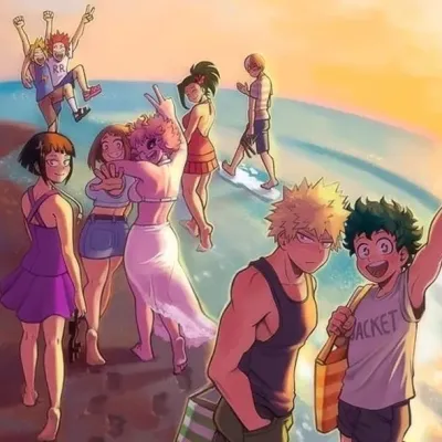 MHA Beach Day but you're HOT: Interactive AI chatbot mascot for random chat and community-driven roleplay