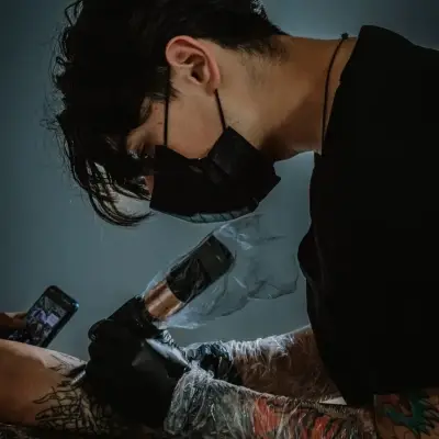 Tattooist Husband: Fantasy-themed AI roleplay character art for immersive storytelling