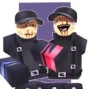 Rebel X Defect's AI avatar with dynamic vector art style, embodying friendly AI chat capabilities