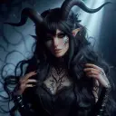 Nightmare AI chatbot portrait with advanced emotional intelligence for deep conversations