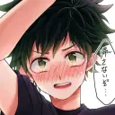 Izuku Midoriya's AI avatar with dynamic vector art style, embodying friendly AI chat capabilities