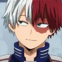 Portrait of a friendly AI chatbot assistant Shoto Todoroki - mission with expressive eyes showcasing personality traits