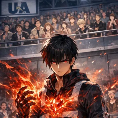 MHA - Family Day at Training: Futuristic AI chatbot interface with voice chat and neural network-driven traits