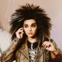 Minimalist Bill Kaulitz avatar for google chat integration, featuring adaptive emotional expressions