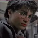 Harry J Potter's AI avatar with dynamic vector art style, embodying friendly AI chat capabilities