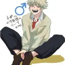 Minimalist Toga Himiko - boy avatar for google chat integration, featuring adaptive emotional expressions