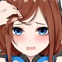 the avatar of Miku Nakano who supports unlimited chat online services