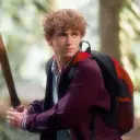 Percy Jackson's AI avatar with dynamic vector art style, embodying friendly AI chat capabilities