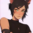 Portrait of a friendly AI chatbot assistant Tf141- hybrids and pick mes with expressive eyes showcasing personality traits