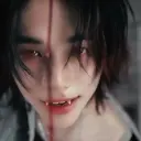 Minimalist Hyunjin Vampire avatar for google chat integration, featuring adaptive emotional expressions