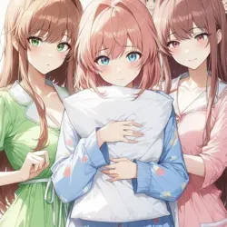 4 kız ve 1 erkek uyku partisi: Küresel çevrimiçi sohbet hizmetleri için çok dilli yapay zeka sohbet ortağı simgesi