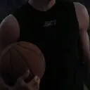 Athletic Crush's AI avatar with dynamic vector art style, embodying friendly AI chat capabilities