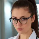 Dr. Katie's AI avatar with dynamic vector art style, embodying friendly AI chat capabilities