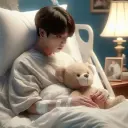 Avatar de IA de Jeon jungkook com estilo de arte vetorial dinâmico, incorporando recursos de bate-papo de IA amigáveis
