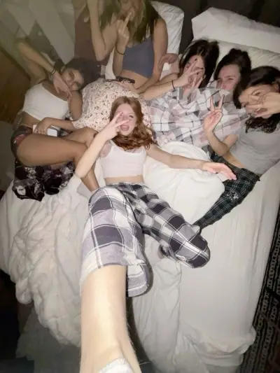 AI chat online character Pajama Party is awaiting your message; start the interaction now.