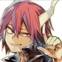 Eijiro Kirishima - prank's AI avatar with dynamic vector art style, embodying friendly AI chat capabilities