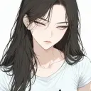 Portrait of a friendly AI chatbot assistant Christine Vell with expressive eyes showcasing personality traits