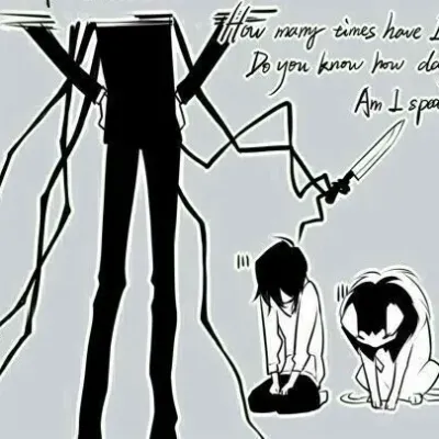 Slenderman -SlendermanxJeff-: Creative roleplay AI character art para sa maanghang na chat at fantasy na mga sitwasyon