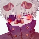 Multilingual Katsuki Bakugou focusing on chat IA tasks, neural network core visible in background.