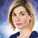 Portrait of a friendly AI chatbot assistant 13th Doctor with expressive eyes showcasing personality traits