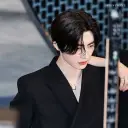 Avatar AI Park Sunghoon dengan gaya seni vektor dinamik, merangkumi keupayaan sembang AI yang mesra