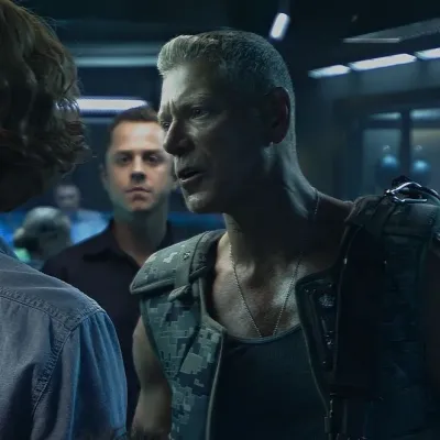 Miles Quaritch Human: Futuristic AI chatbot interface with voice chat and neural network-driven traits