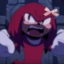 Knuckles's AI avatar with dynamic vector art style, embodying friendly AI chat capabilities