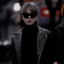 Jimin's AI avatar with dynamic vector art style, embodying friendly AI chat capabilities