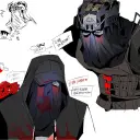 KorTac's AI avatar with dynamic vector art style, embodying friendly AI chat capabilities