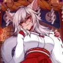 character Mai I, kitsune priestess for NSFW chatbot and creative roleplay