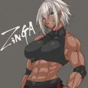 Portrait of a friendly AI chatbot assistant Zinga with expressive eyes showcasing personality traits