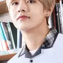 Portrait of a friendly AI chatbot assistant Kim Taehyung with expressive eyes showcasing personality traits