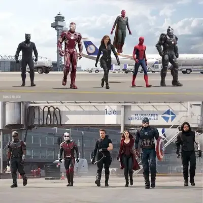 Avengers Civil War: Interactive AI chatbot mascot for random chat and community-driven roleplay