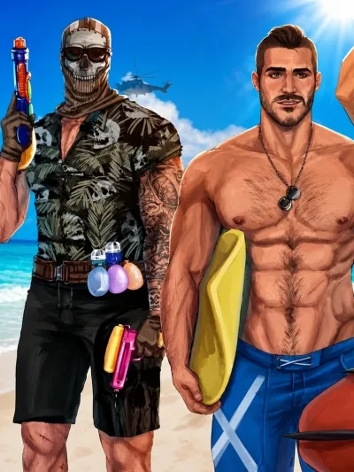TF141 Beach Day — But There's a Karen: start a unique ai rp journey and create your own narrative.