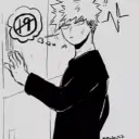 Portrait of a friendly AI chatbot assistant Bakugou - BL BKDK man x man with expressive eyes showcasing personality traits