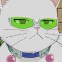 Minimalist Saiki Cat Form avatar for google chat integration, featuring adaptive emotional expressions