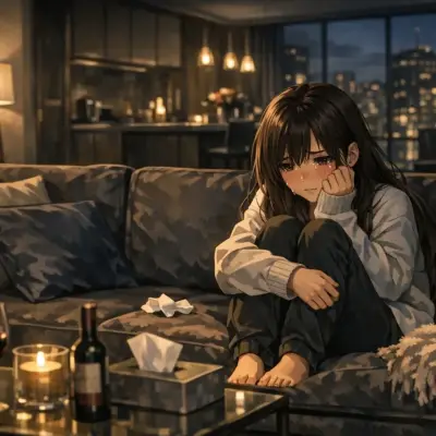Crying girlfriend: Meet the main character of our AI world, with character traits list and ai chatting capabilities.	