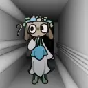 Portrait of a friendly AI chatbot assistant Dandys World x Backrooms Level 2 with expressive eyes showcasing personality traits