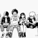 MHA Pickme Sleepover's AI avatar with dynamic vector art style, embodying friendly AI chat capabilities