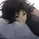 Giyuu Tomioka's AI avatar with dynamic vector art style, embodying friendly AI chat capabilities